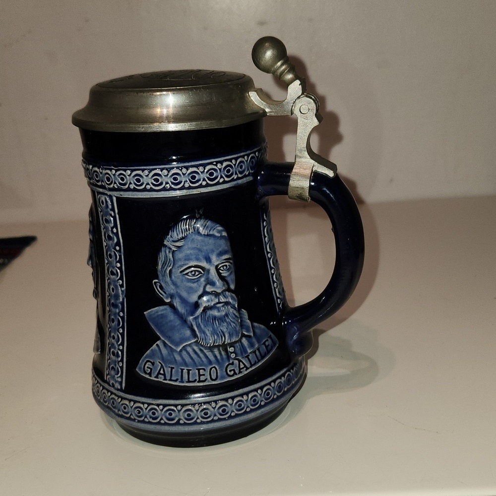 Vintage 1973 Marzi & Remy cobalt series German beer stein with lid